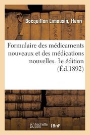 Formulaire Des M Dicaments Nouveaux Et Des M Dications Nouvelles E