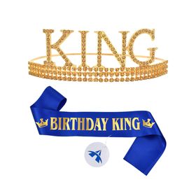 Birthday King Crown And Sash Men S Birthday Sash Kit Shop Today Get