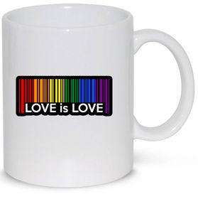 Love Is Love Barcode Lgbtq Pride Homosexual Gay Mug Standard Size Oz