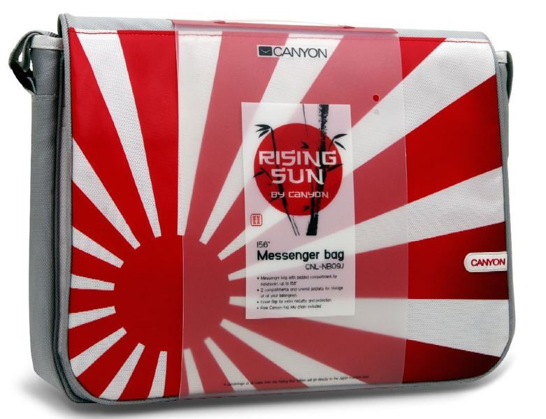 Canyon Rising Sun 15.6 Inch messenger bag CNL-NB09J - Red and White