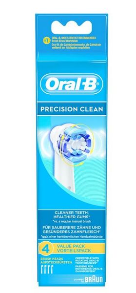 Oral-B Precision Clean Flexi Soft Replacement Brush Heads, 4ct