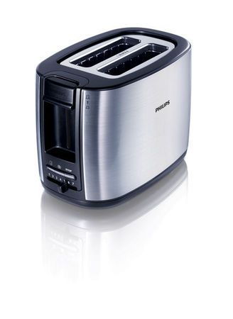 Philips - 2 Slot 2 Function Brushed Metal Toaster - Silver