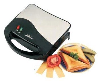 Sunbeam - 2 Slice Chrome Sandwich Maker -SUN0022