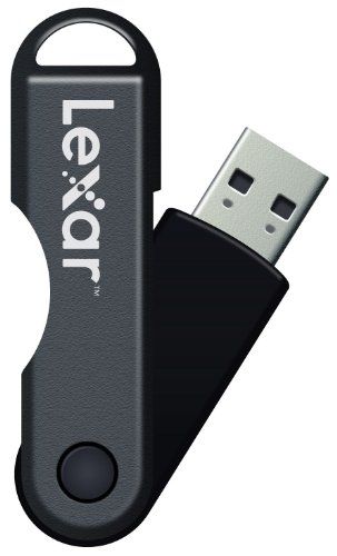 Lexar JumpDrive TwistTurn 64 GB USB 2.0 Flash Drive LJDTT64GASBNA (Black)