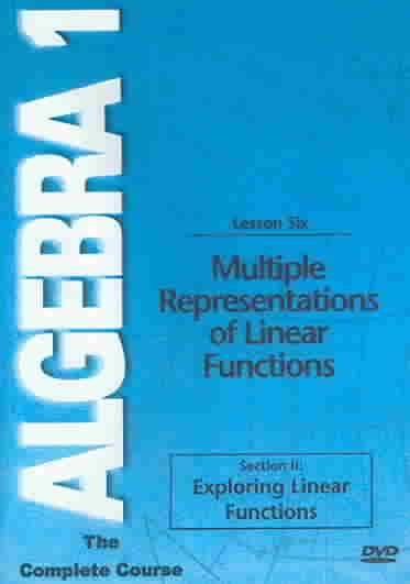 Algebra 1: The Complete Course - Lesson 6: Multiple Representations of Linear Functions - (Region 1 Import DVD)