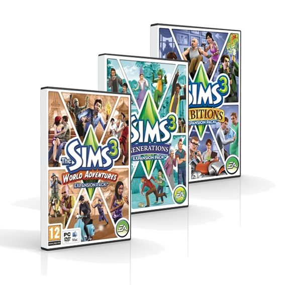 The Sims 3 pack: World Adventures + Generations + Ambitions (PC/MAC DVD-ROM)