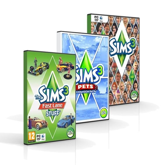 The Sims 3 pack: Sims 3 + Pets + Fast Lane (PC/MAC DVD-ROM)