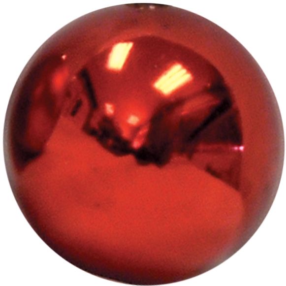Red Shiny Christmas Baubles - 80mm (Pack of 6)