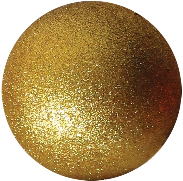 Gold Glitter Christmas Baubles - 80mm (Pack of 6)
