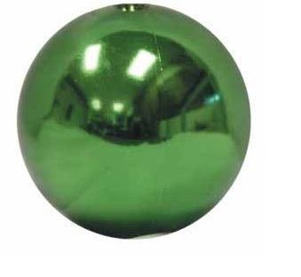 Green Shiny Christmas Baubles - 60mm (Pack of 12)