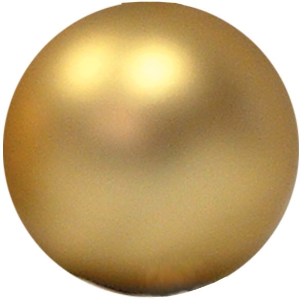 Gold Matt Christmas Baubles - 80mm (Pack of 6)