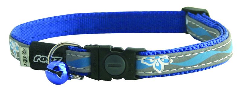 Rogz - NightCat 11mm Collar - Blue Floral