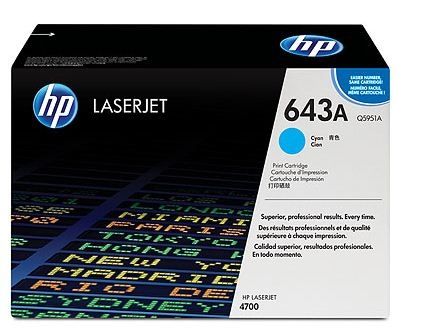 HP 643A Cyan LaserJet Toner Cartridge
