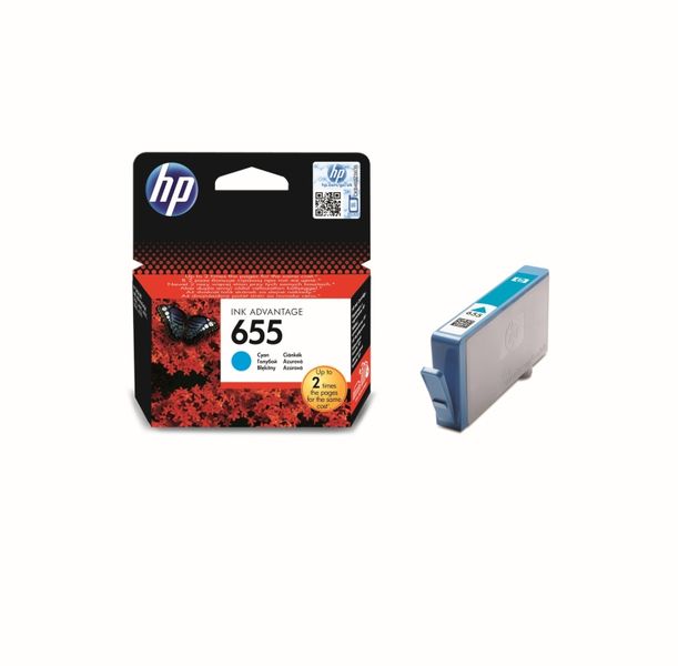 HP 655 Cyan Ink Cartridge