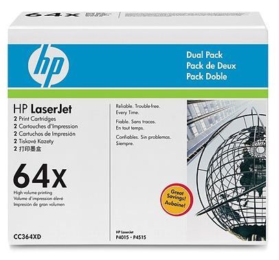 HP 64X 2-pack High Yield Black Original LaserJet Toner Cartridges