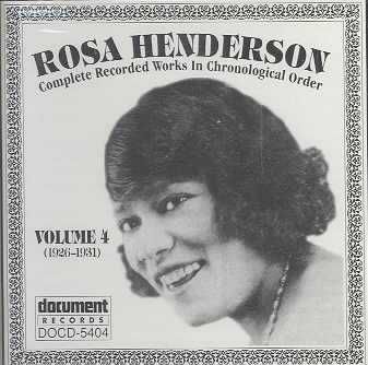 Rosa Henderson Vol.04 1926-1931 - (Import CD)