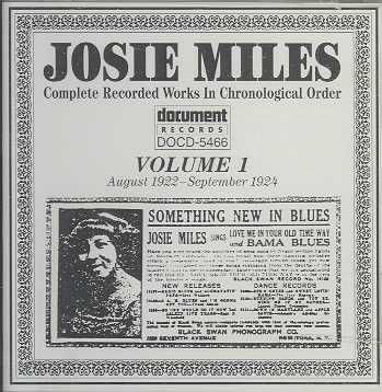 Josie Miles Vol.1 1922-1924 - (Import CD)