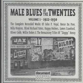 Male Blues of the 20's 1922-30 Vol 01 - (Import CD)