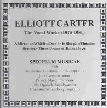 Carter:Vocal Works 1975-1981 - (Import CD)