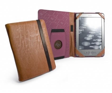 Tuff-Luv Embrace Faux Leather Case for Kindle 4 - Brown