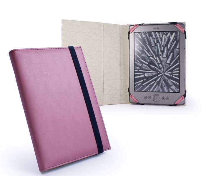 Tuff-Luv Slim Folio Case for Kindle 4 - Pink