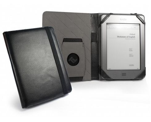 Tuff-Luv Embrace Faux Leather Case For Kindle Touch - Black
