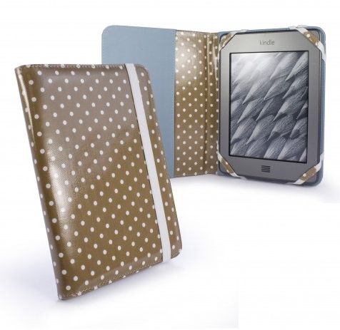 Tuff-Luv Polka Dots Case for Kindle PaperWhite &amp; Touch - Gold