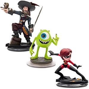 Disney Infinity Sidekicks 3 pack: Mrs Incredible (The Incredibles), Barbossa (Pirates of the Caribbean), Mike (Monsters Inc)