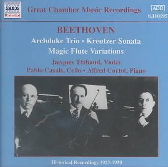 Beethoven - Archduke Trio/Kreutzer Son;Casals (CD)