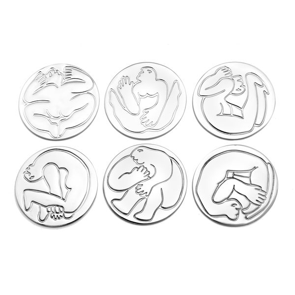 Carrol Boyes - Wine Coaster 6 Piece Set - Figures