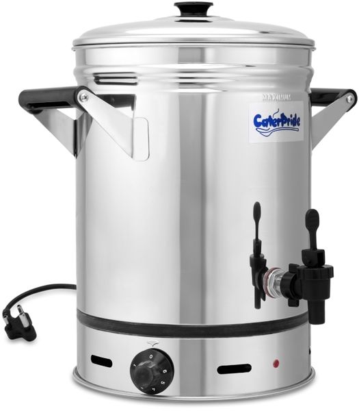 CaterPride - 18/8 Stainless Steel Electric Urn With Lid - 16 Litre