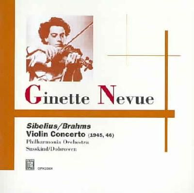 Ginette Nevue Plays Sibelius/Brahms V - (Import CD)