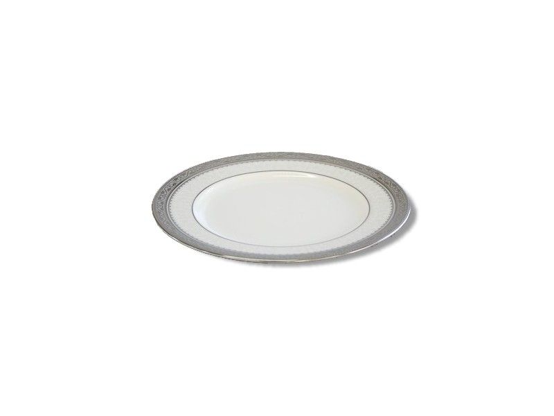 Noritake - Odessa Platinum Side Plate - White and Platinum - 16.5 x 16.5 x 1cm