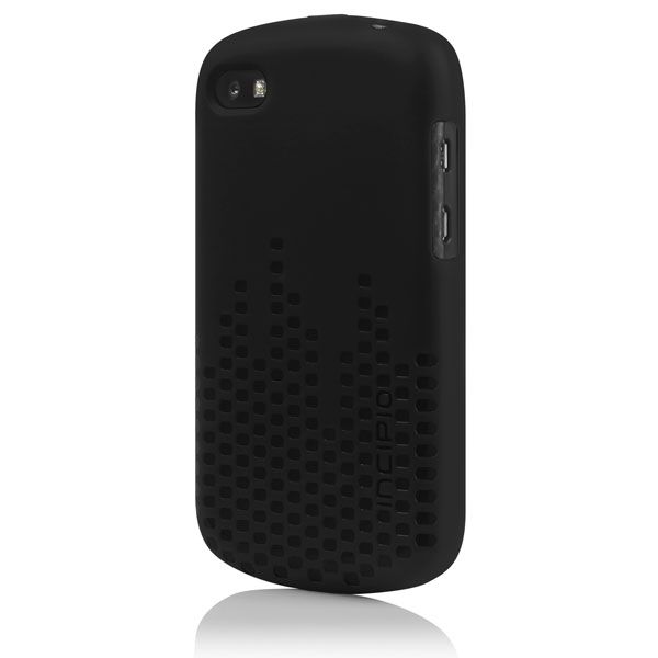 Incipio - Frequency for BlackBerry Q10 - Black with Screen Protector