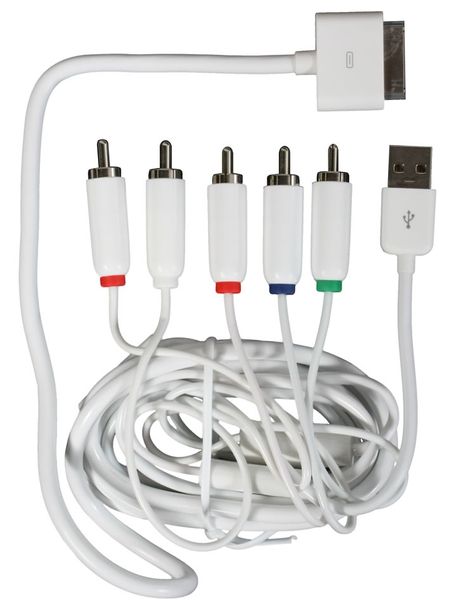 Ellies Component AV Cable with USB for iPod/iPhone