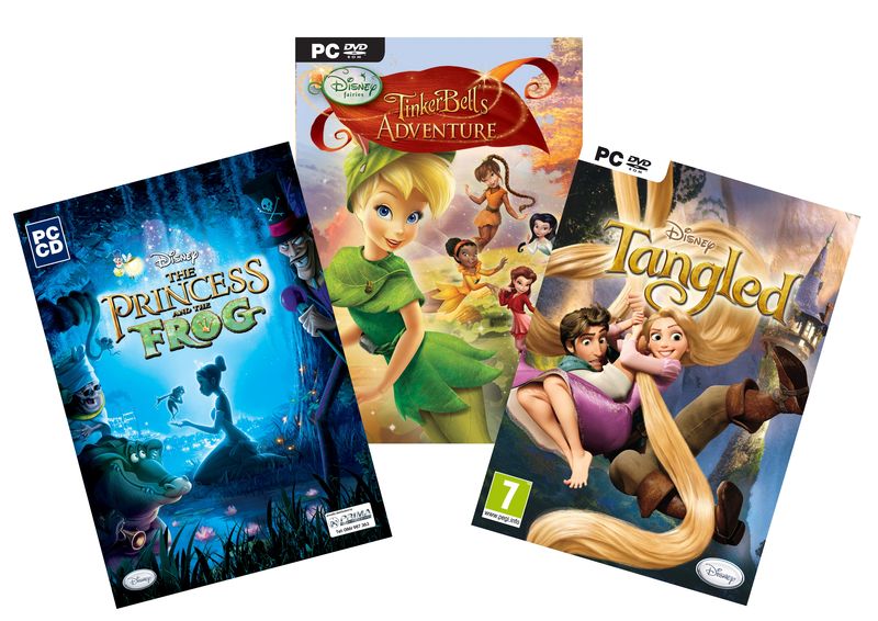 PC Bundle 6: Disney Girls Bundle - Tangled + Princess And The Frog + Tinkerbell's Adventure (PC DVD-ROM)