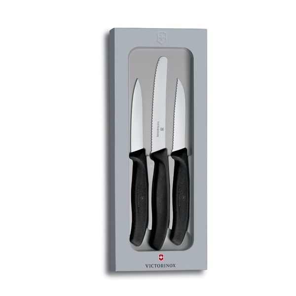 Victorinox - 3 Piece Paring Knife Set - Black