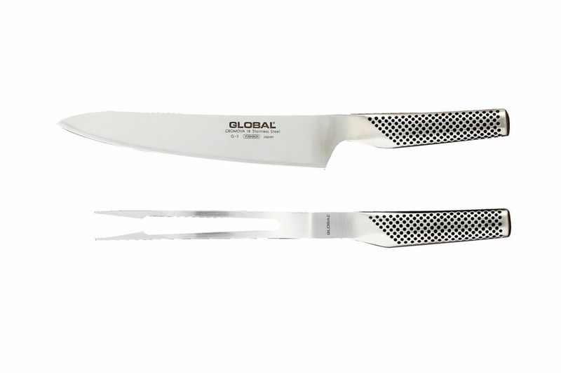 Global - 2 Piece Stainless Steel Carving Set