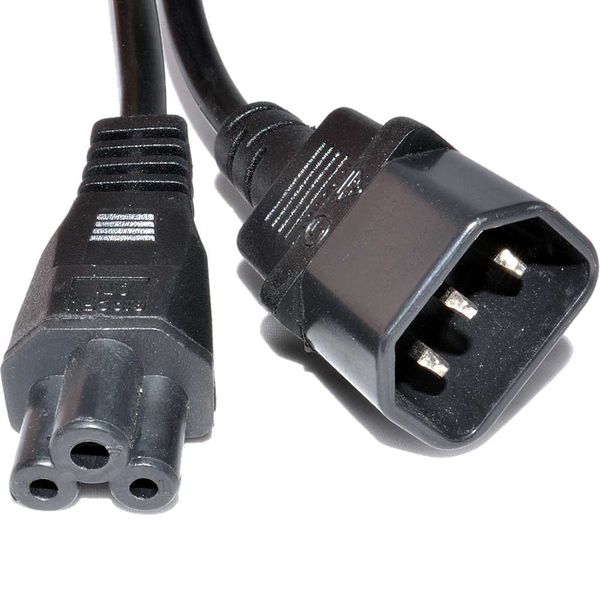 Linkqnet 15cm Clover to IEC Male Power Cable