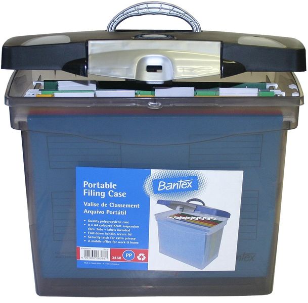Bantex: Portable Suspension Polypropylene File Box - Black