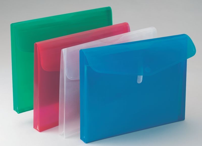 Bantex Polypropylene A4 Expandable Envelopes - Red (Pack of 5)