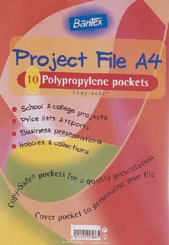 Bantex Project File With Flexible Cover 30 Pocket - Clear