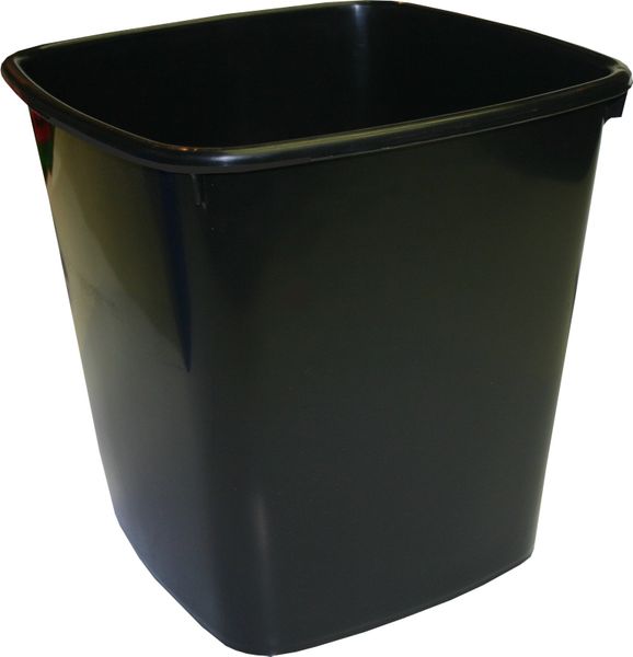 Bantex Waste Paper Bin 20 Litre Square - Black