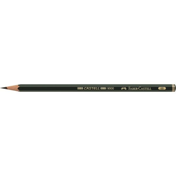 Faber-Castell 9000 Drawing Pencil - 6B (Box of 12)