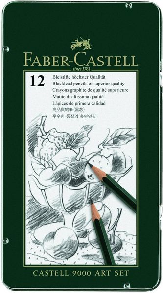 Faber-Castell 9000 Art Set (Tin of 12)