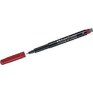 Faber-Castell Multimark Permanent Fine - Red (Box of 10)