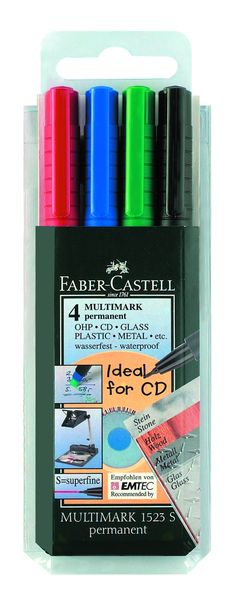 Faber-Castell Multimark Permanent Soft - Pack of 4