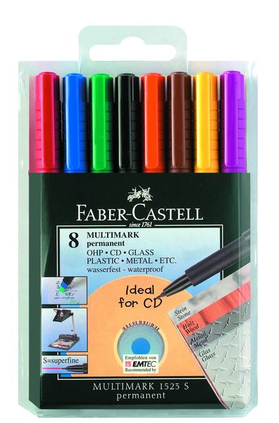 Faber-Castell Multimark Permanent Markers - Set of 8