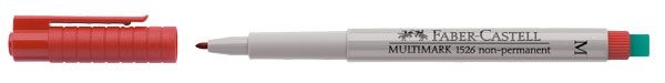 Faber-Castell Multimark Non-Permanent Medium - Red (Box of 10)