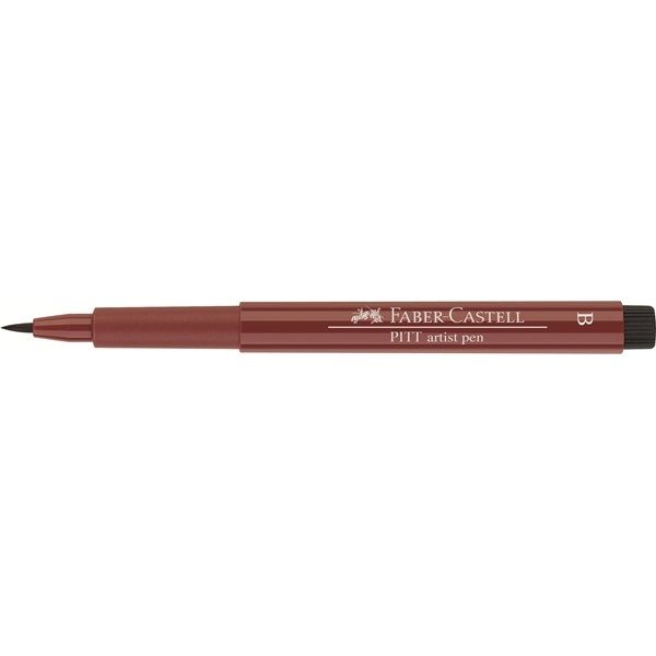 Faber-Castell PITT Artist Pen Brush Tip - Indian Red (Box of 10)